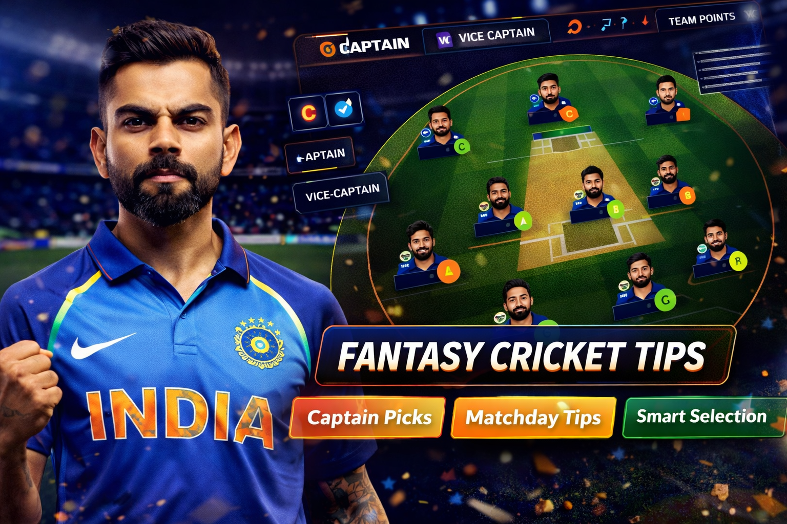 Come Sport Zone role based fantasy cricket checklist